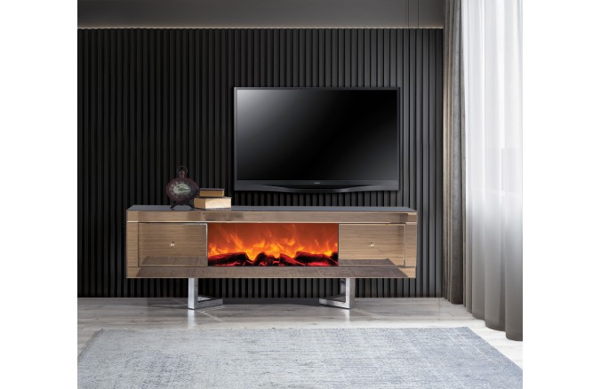 Alfamo Tv Tisch Bronze Spiegel