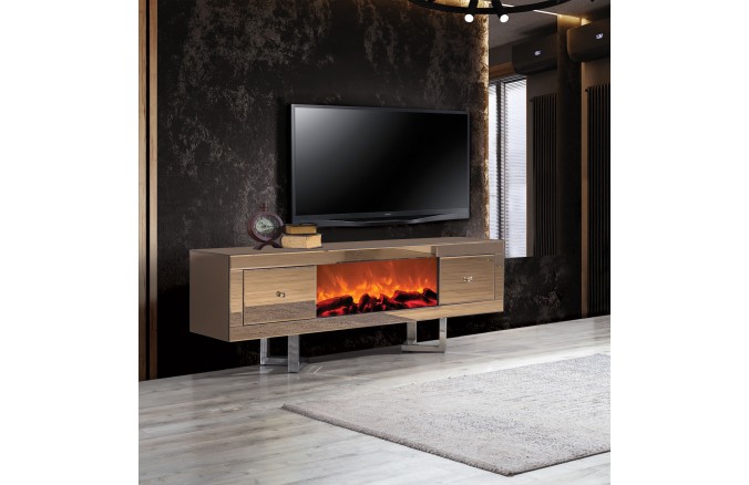 Alfamo Tv Tisch Bronze Spiegel