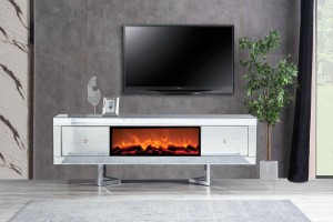 Alfamo Tv Tisch Clear Silber