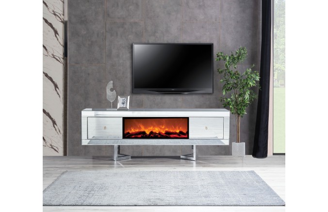 Alfamo Tv Tisch Clear Silber