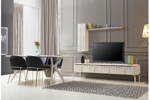 Bianca Tv Tisch Creme Gold